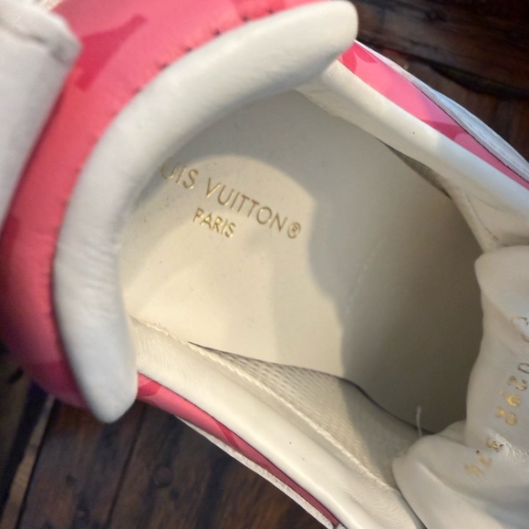 Louis Vuitton White and Pink Run Away Sneakers - Picture 4 of 9